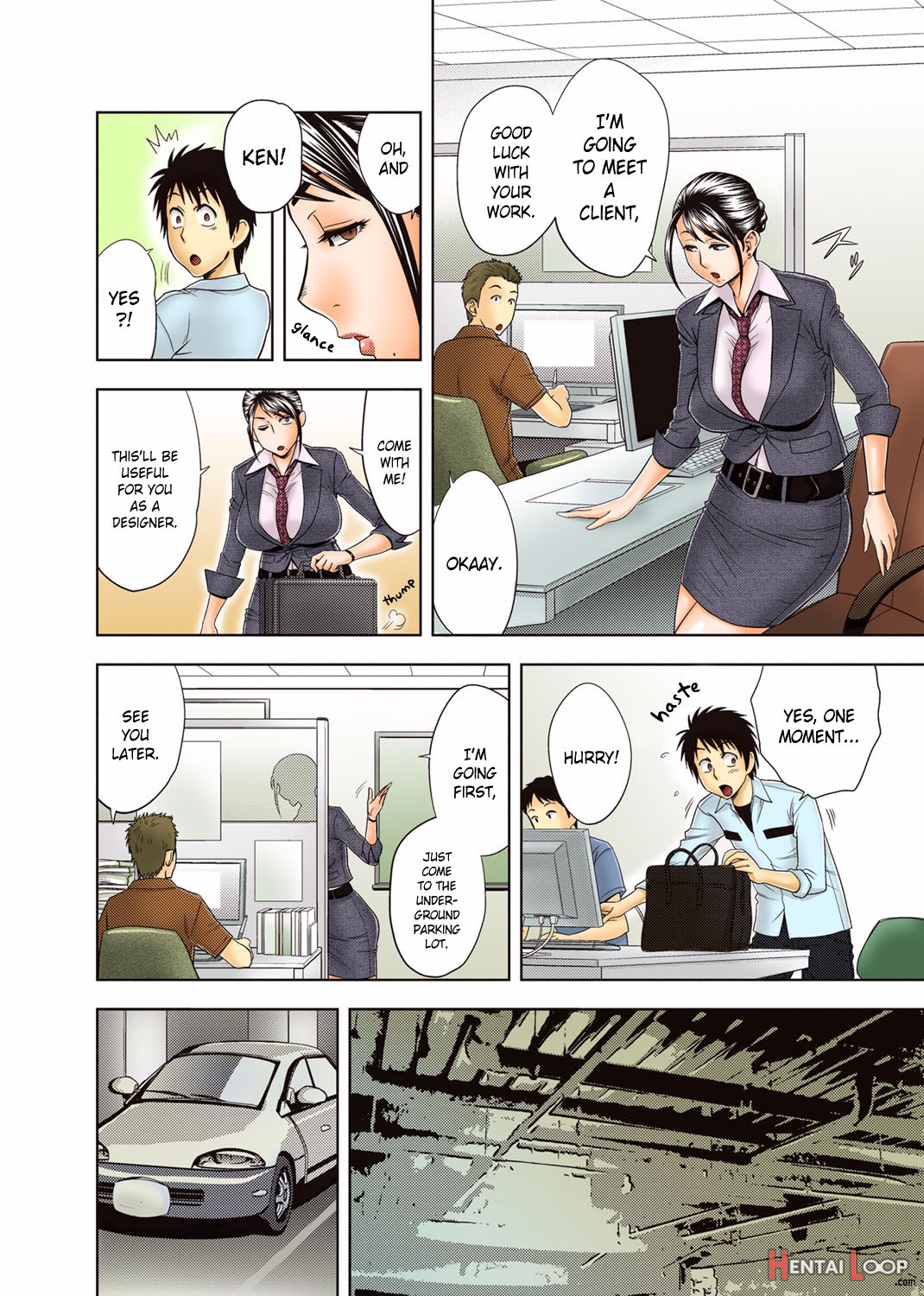 Aaan Mucchiri Kyonyuu Onee-san ~uchiawase De Good Job!~ – Colorized page 2