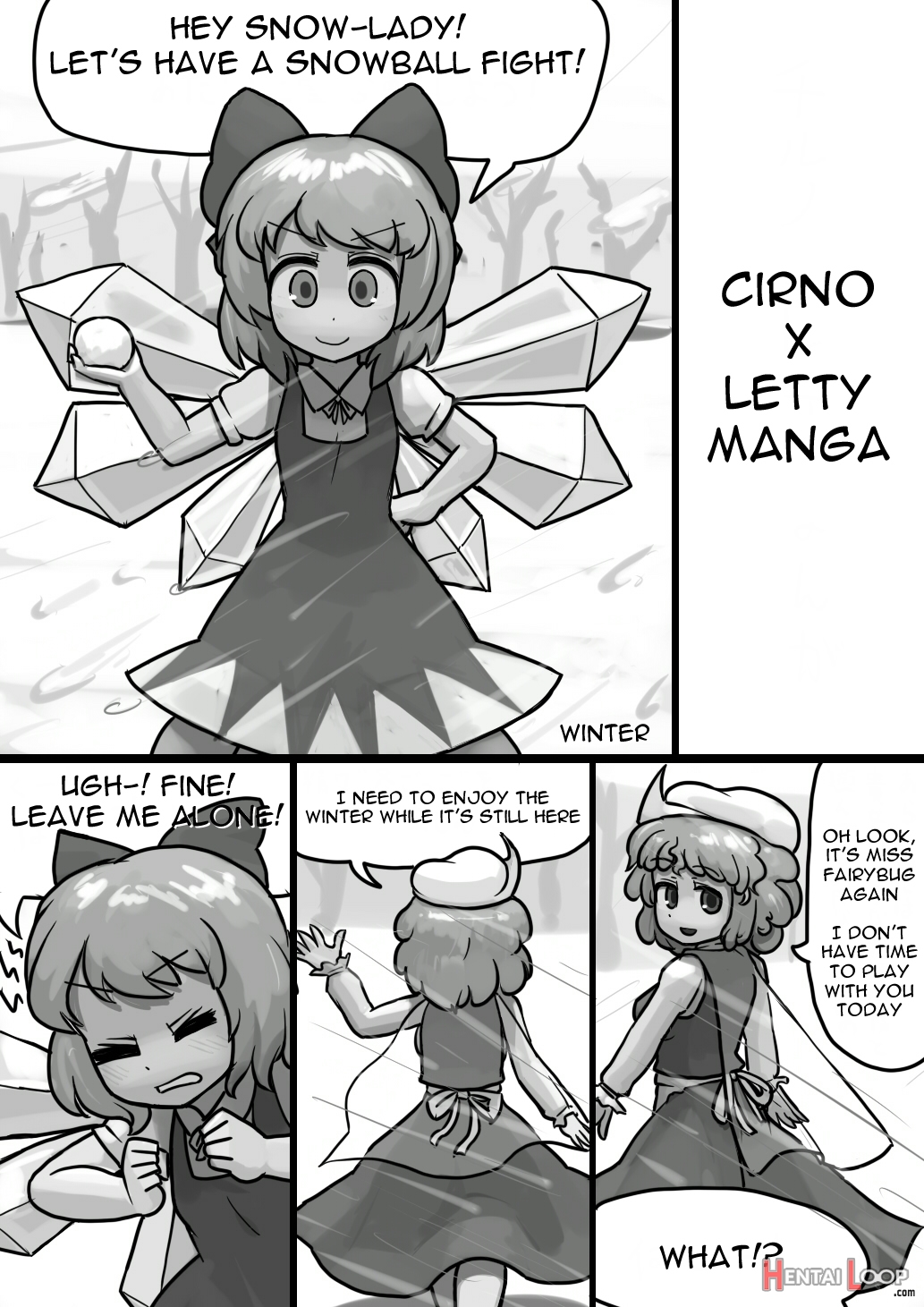 Chinko Cirno X Futsuu Letty No Suikan Manga page 1