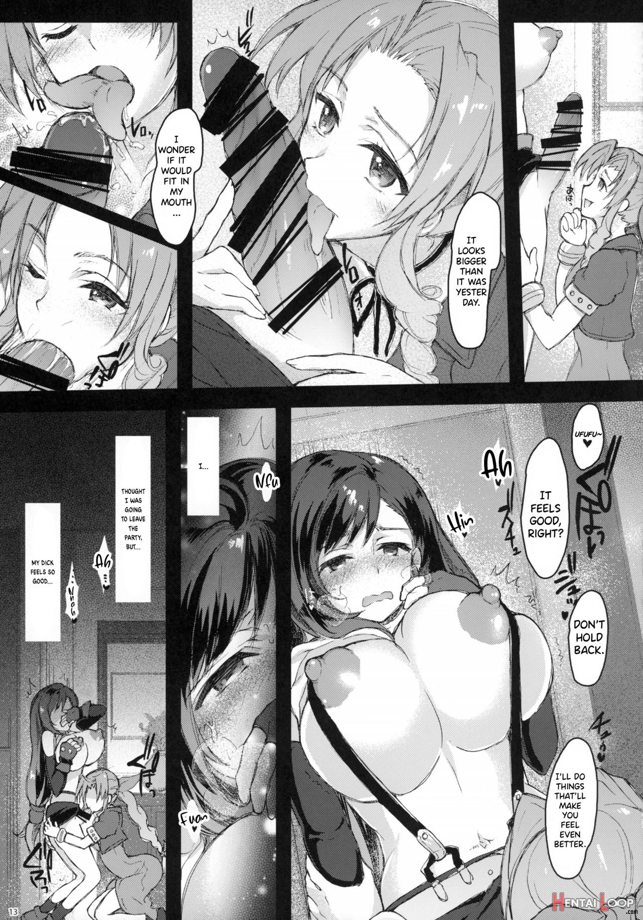 Futanari Doutei Tifa Inran Mesuchinpo Kairaku Ochi page 13