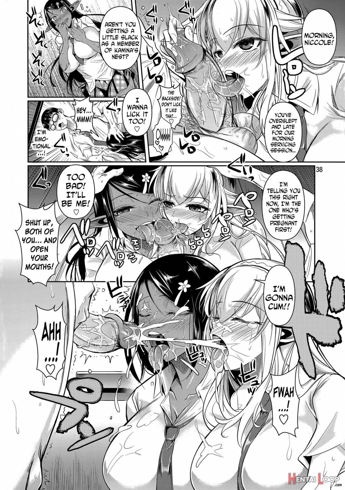 High Elf X High School Shiro X Kuro – Decensored page 38