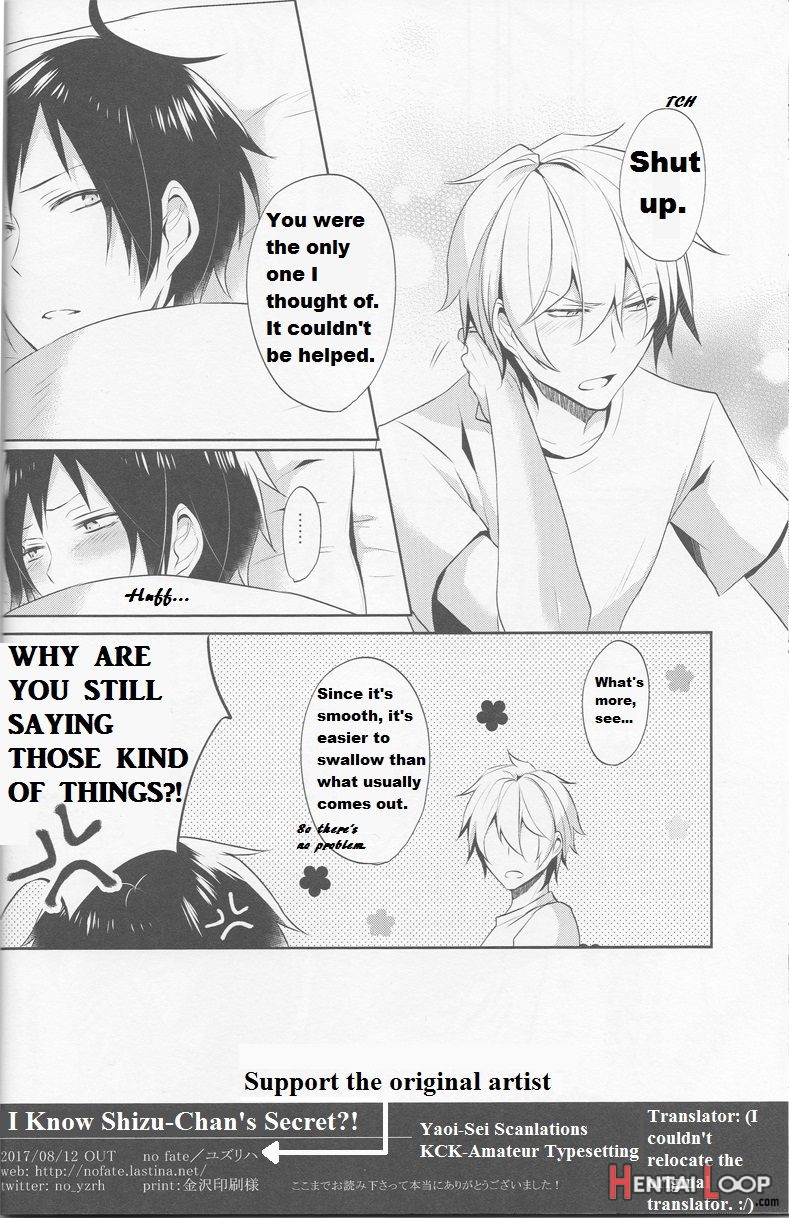 I Know Shizu-chan's Secret!? page 27