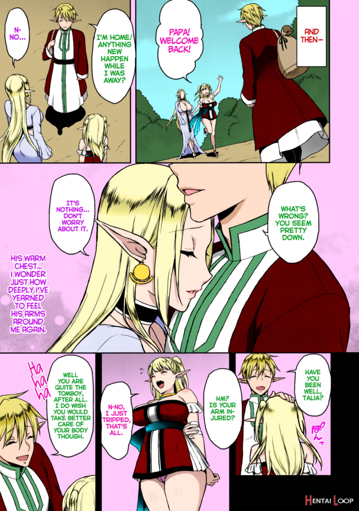 Kaihana - Ochita Elf Tsuma Colorized page 24