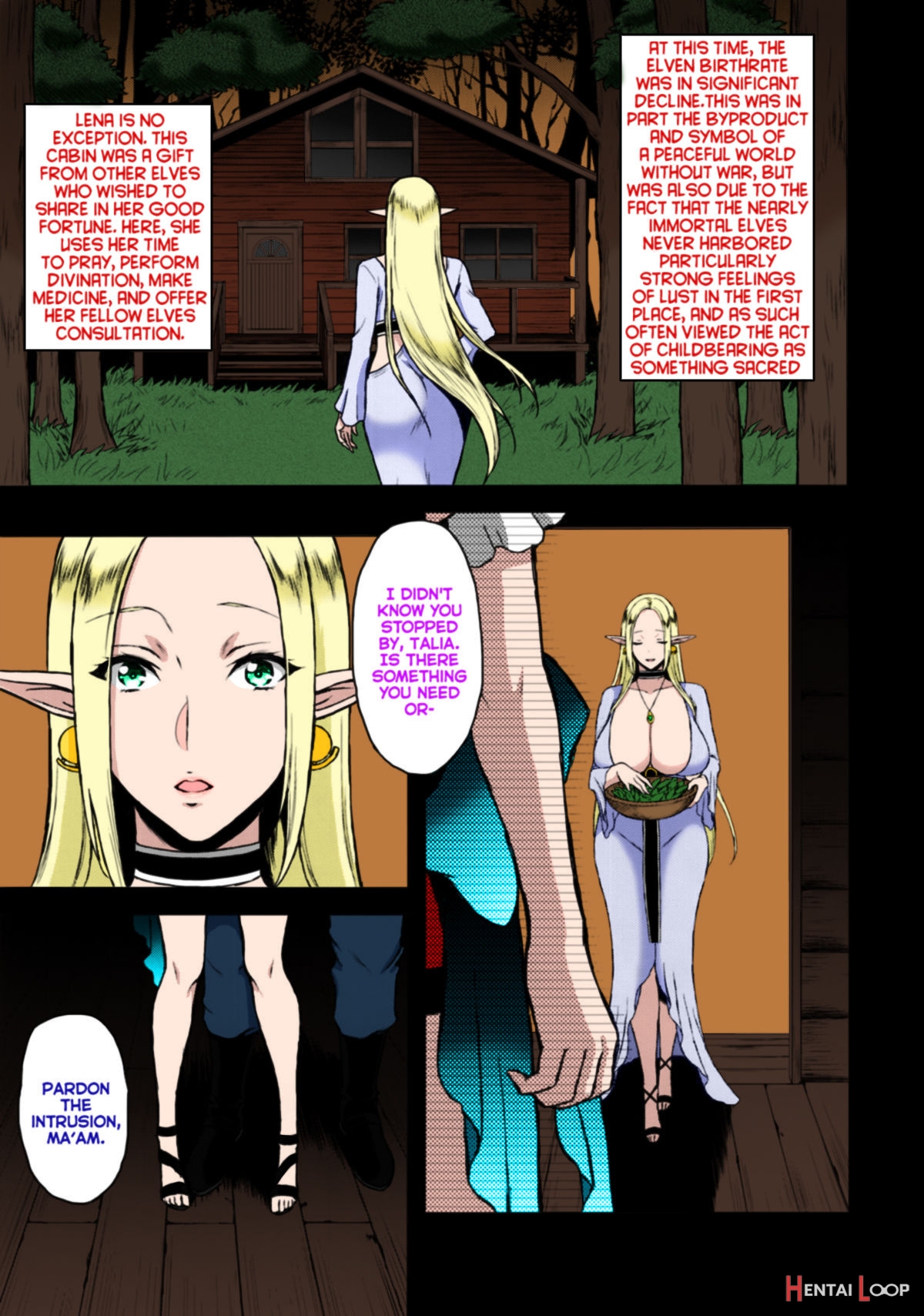 Kaihana - Ochita Elf Tsuma Colorized page 4