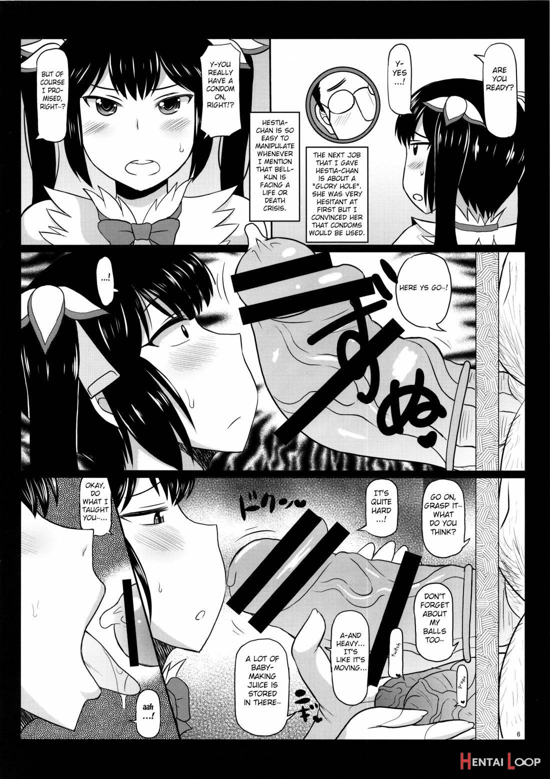 Loli Kyonyuu Kami Hestia-sama Ga Dosukebe Arbeit! Kimo-ota Choumin Ni Damasarete Shojo Chitsu Dungeon O Namahame Daibouken & Ohara De Arata Na Familiar O Seisan Shichau Hon page 6