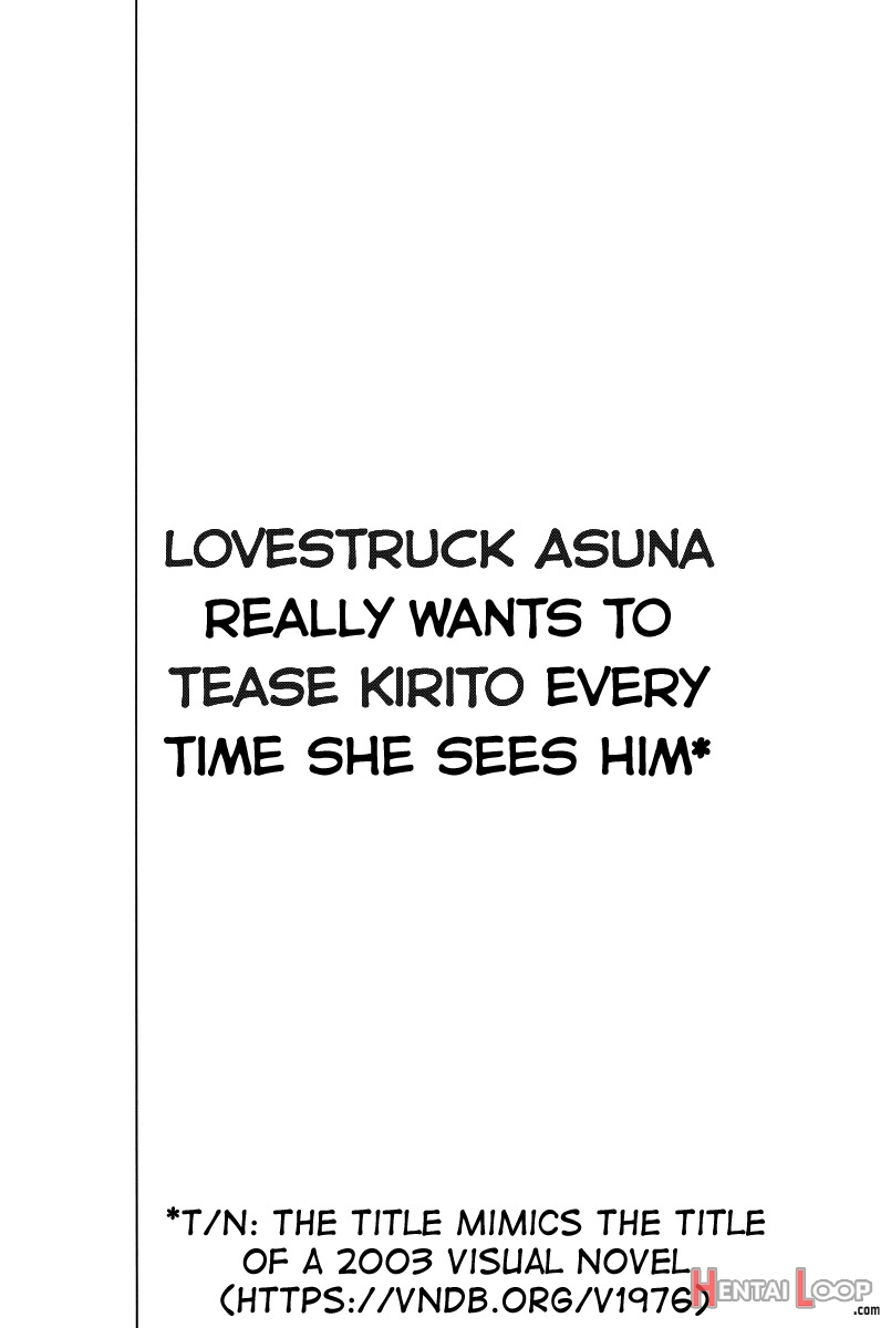 Lovestruck Asuna Really Wants To Tease Kirito Every Time She Sees Him page 2