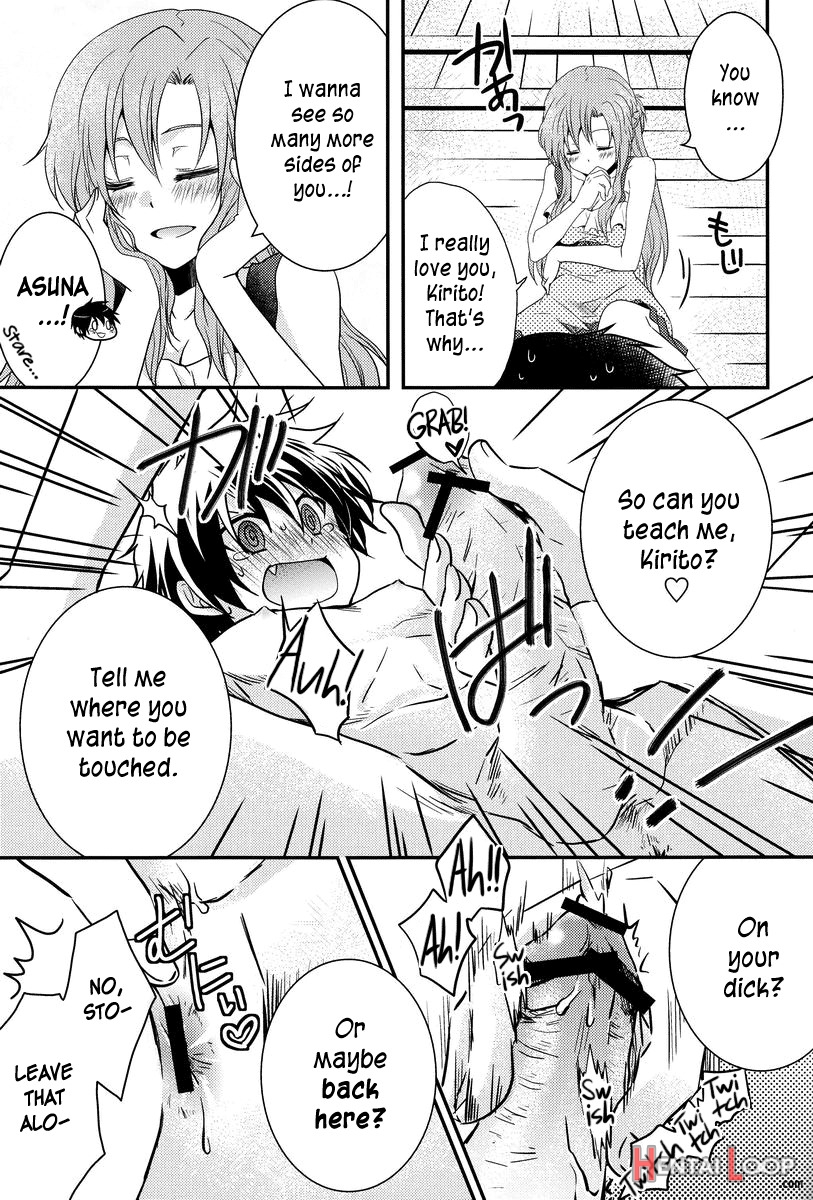 Lovestruck Asuna Really Wants To Tease Kirito Every Time She Sees Him page 7