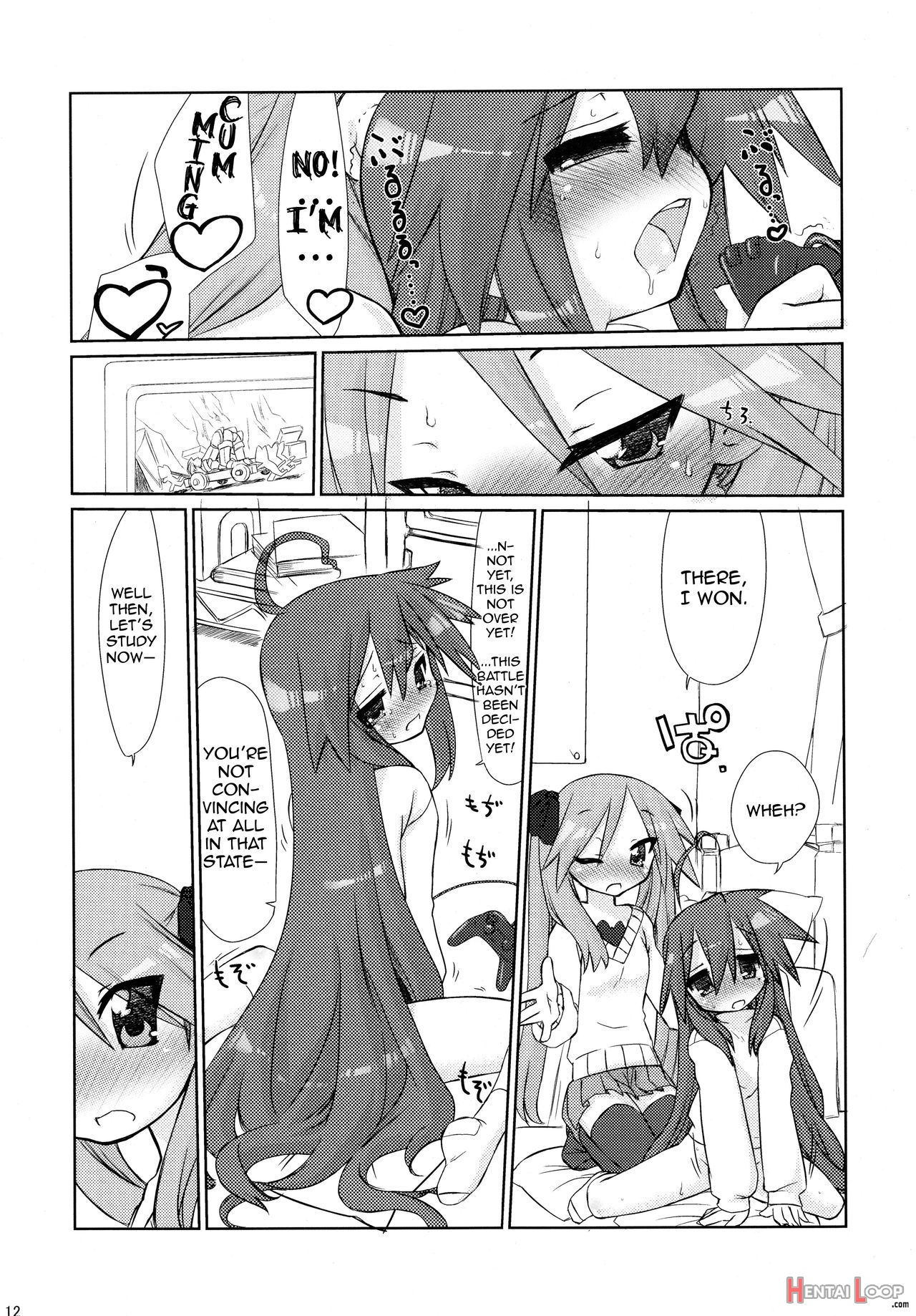 Meanie Kagami. Teased Konata. page 12