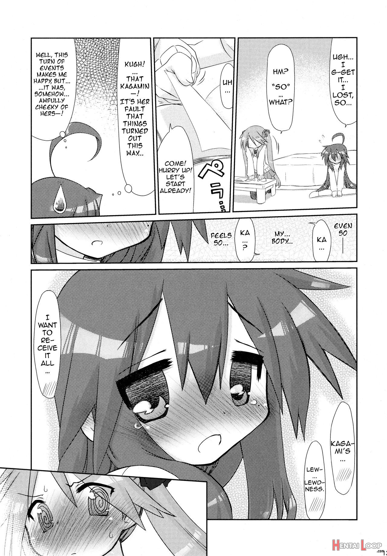 Meanie Kagami. Teased Konata. page 13