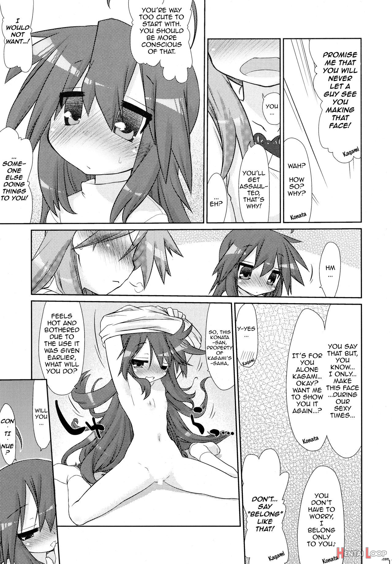 Meanie Kagami. Teased Konata. page 17