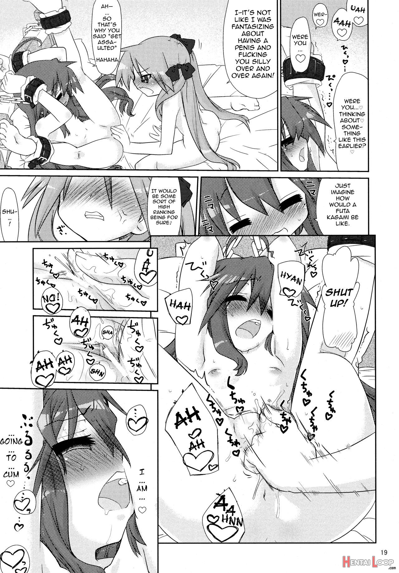 Meanie Kagami. Teased Konata. page 19