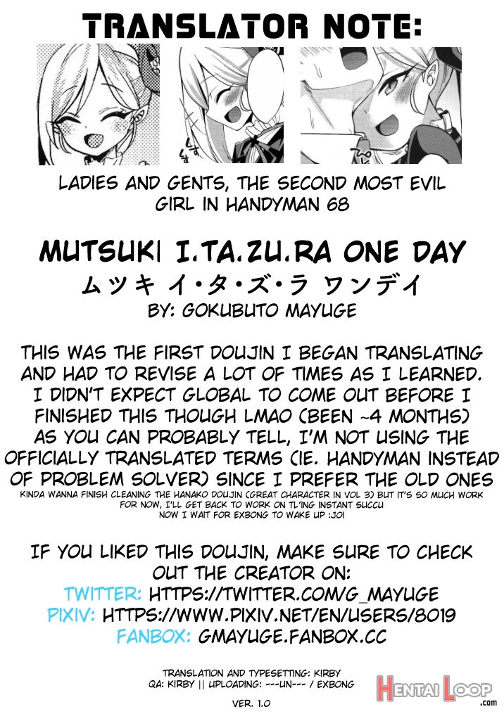Mutsuki I.ta.zu.ra One Day page 29