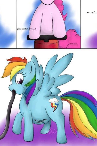 Rainbow Dash Belly Inflation page 1