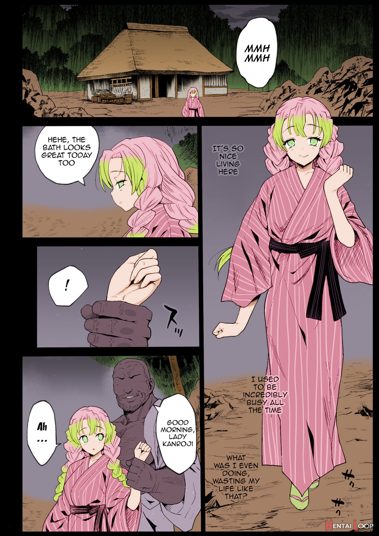 Saimin Onsen Kanroji Mitsuri Ninshin Chuu – Colorized page 3
