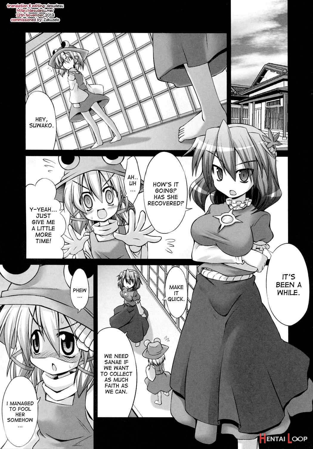 Shokushu Naedoko Ni Natta Sanae-san Ga Suwa Ko Wo Yokubou No Mama Musaboru Moriya Jinja page 3