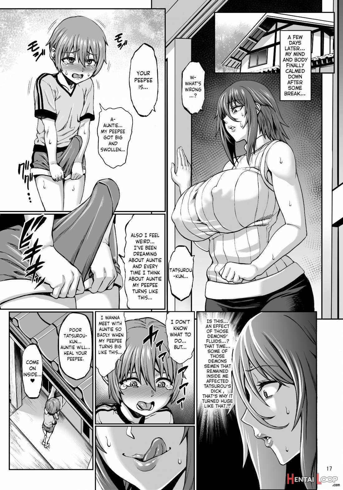 Taimanin Shiranui Musume No Osananajimi Ni Te O Dasu Itazura Oba-san Hen + Omake page 18