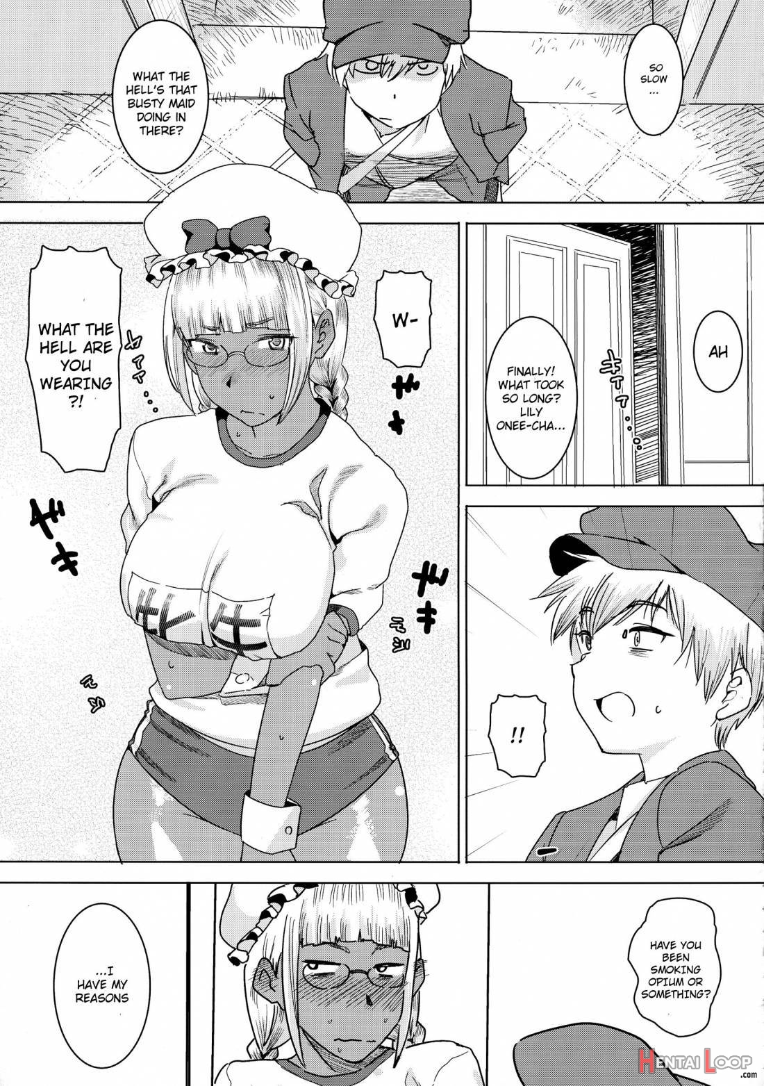 Tensai! Kasshoku Kokumaro Funnyuu Maid!!! page 13