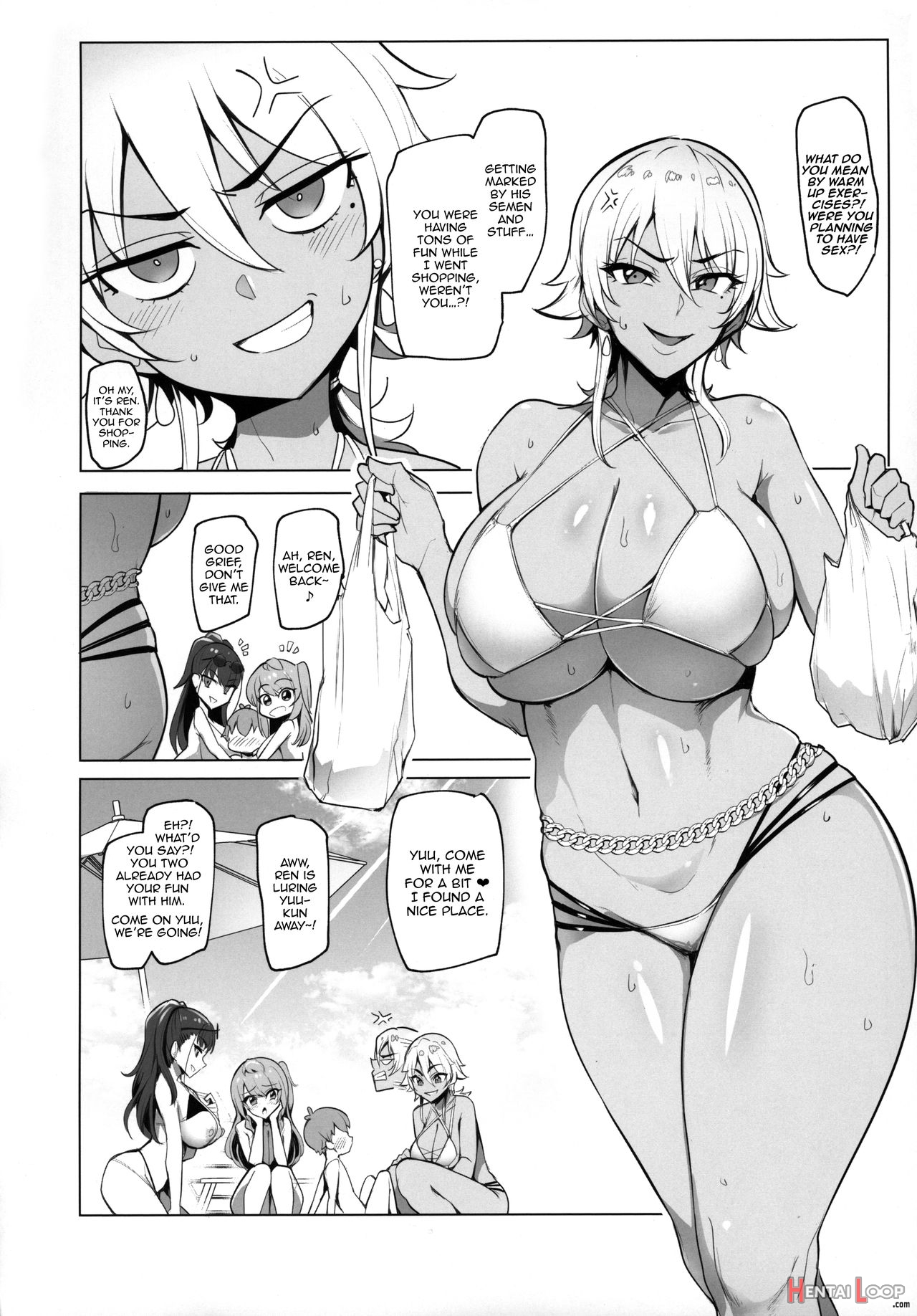 Visiting The Beach With The Lewd Gal Onee-sans page 16