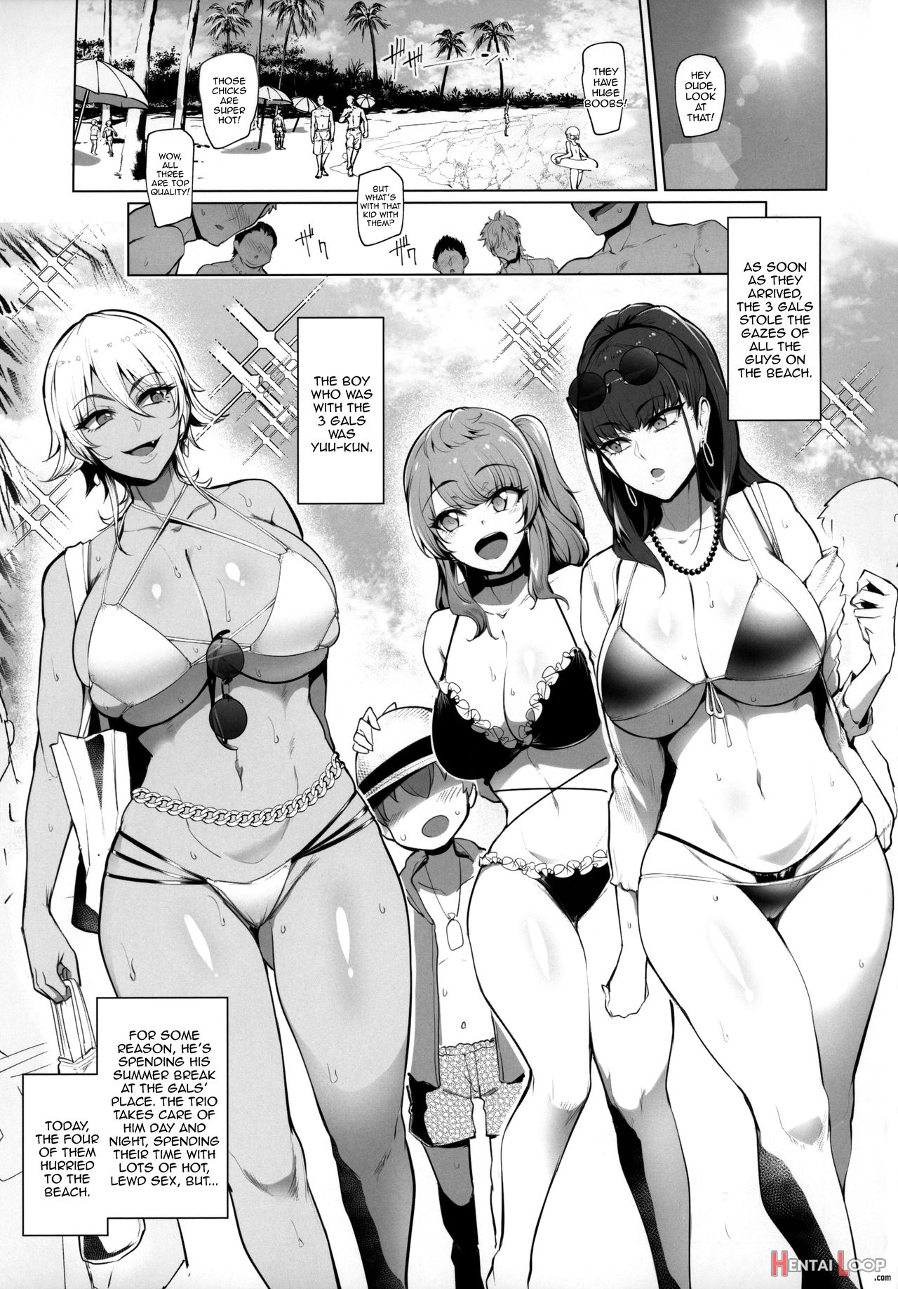 Visiting The Beach With The Lewd Gal Onee-sans page 3