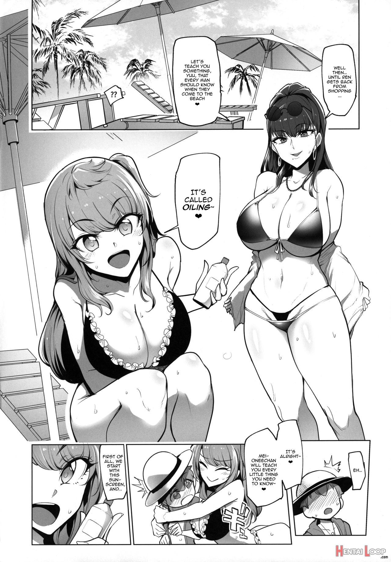 Visiting The Beach With The Lewd Gal Onee-sans page 6