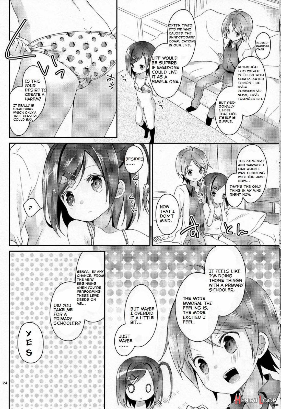 Wareware Wa Tadashii Kyonyuu Yori Mo, Aji No Aru Hinnyuu Ga Suki Nanoda. Sekai No Naniyori Hikaeme Na Mune No Onnanoko O Aishiteiru. page 23