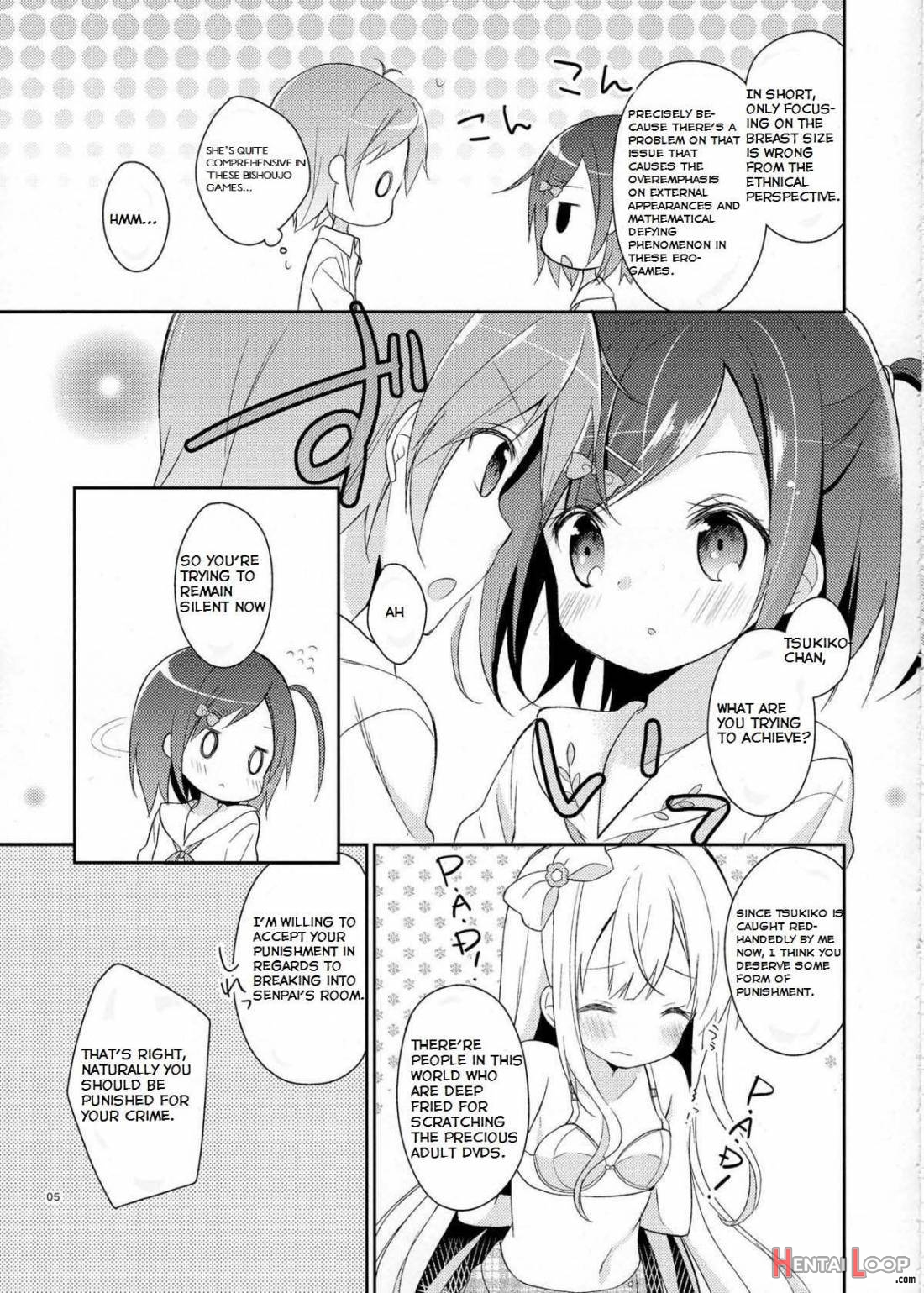 Wareware Wa Tadashii Kyonyuu Yori Mo, Aji No Aru Hinnyuu Ga Suki Nanoda. Sekai No Naniyori Hikaeme Na Mune No Onnanoko O Aishiteiru. page 4