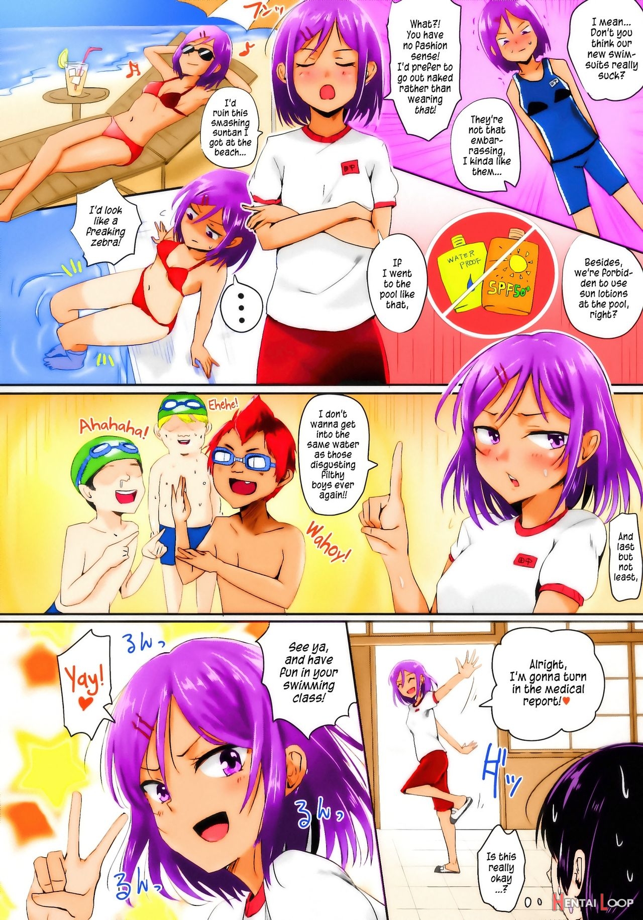 Zenra De Suiei No Jugyou!! – Colorized page 3