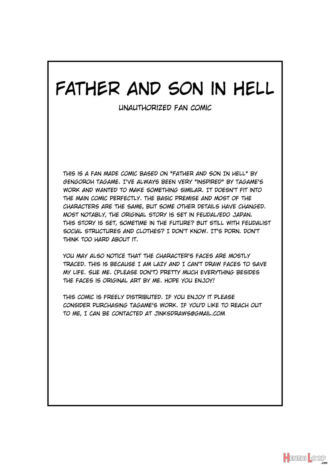Father And Son In Hell - Unauthorized Fan Comic page 1