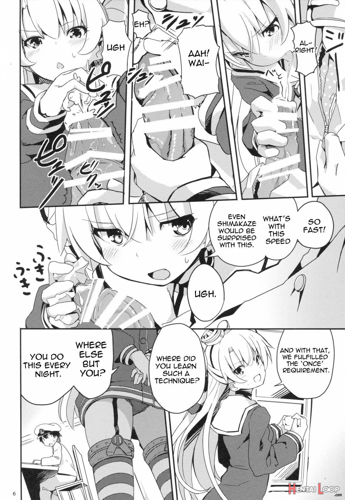 Amatsukaze To Tetsuya De H Shinagara Houkokusho page 5