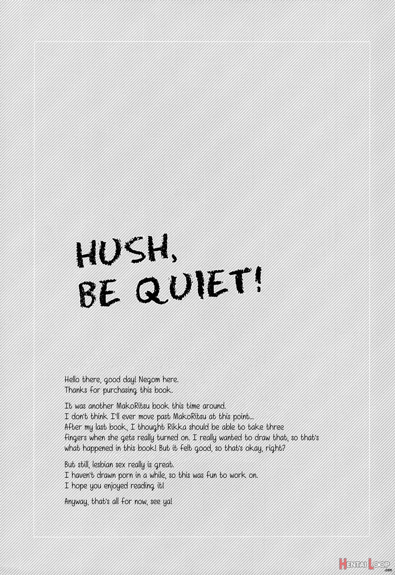 Hush, Be Quiet! page 21