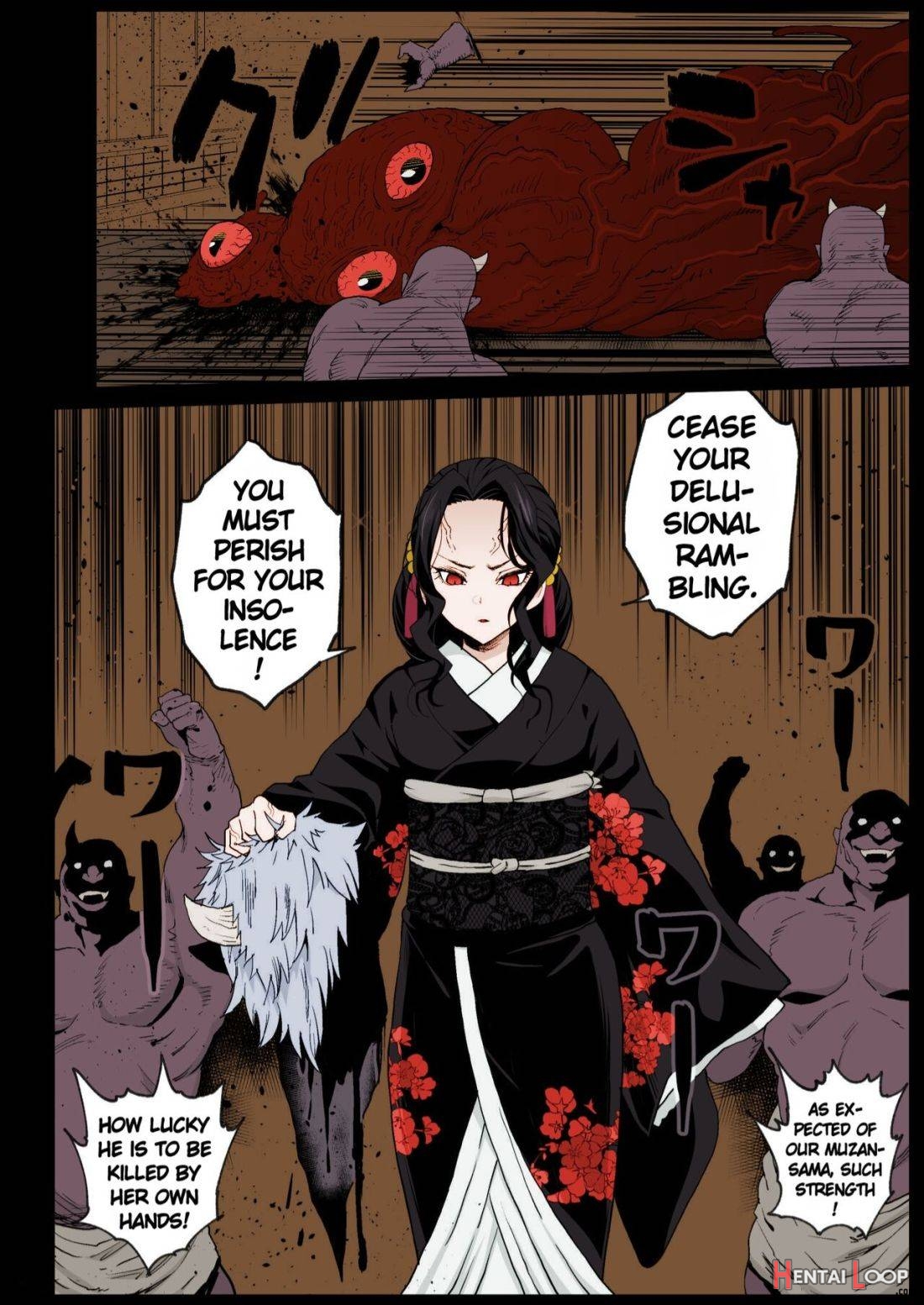 Mesu Ochi Onna Muzan-sama – Rape Of Demon Slayer 4 – Colorized page 5