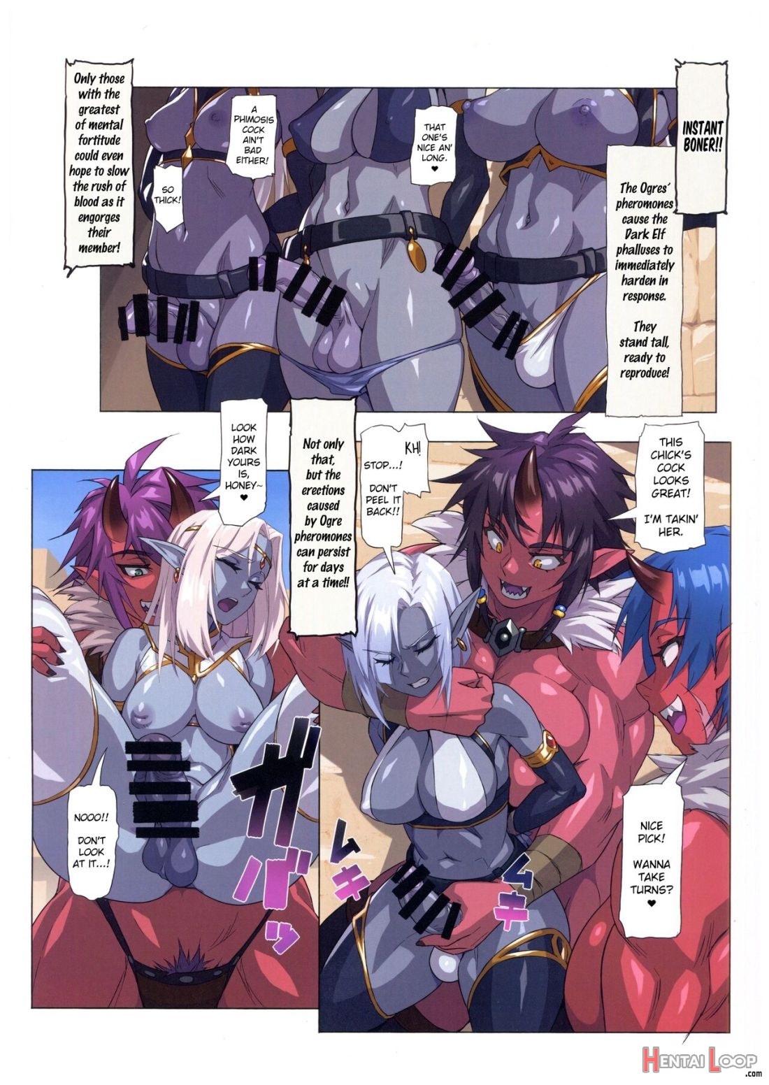 Ogre Tai Dark Elf Ogre Hanshoku Dai Sakusen page 4