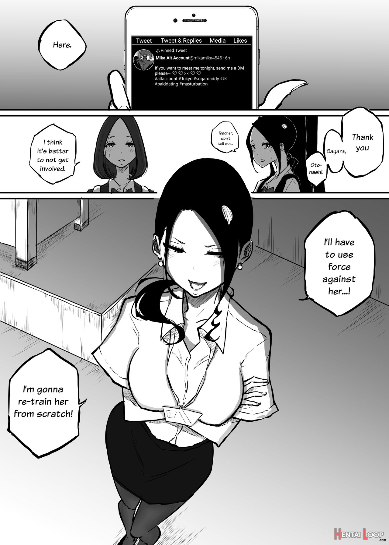 Sparta Sensei Ga Oshiego No Bitch Gal Ni Ecchi Na Koto Sareru Hanashi page 9