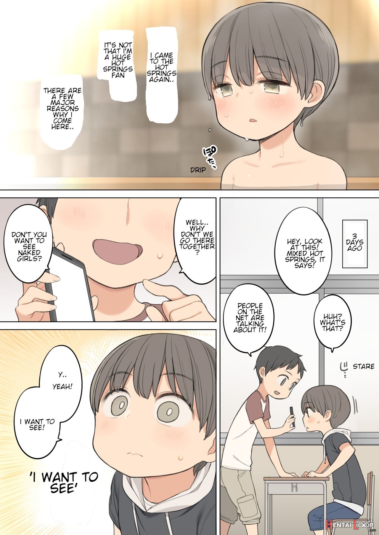 Story Of How I Came A Lot With An Older Oneesan At The Mixed Hot Spring Bath page 1