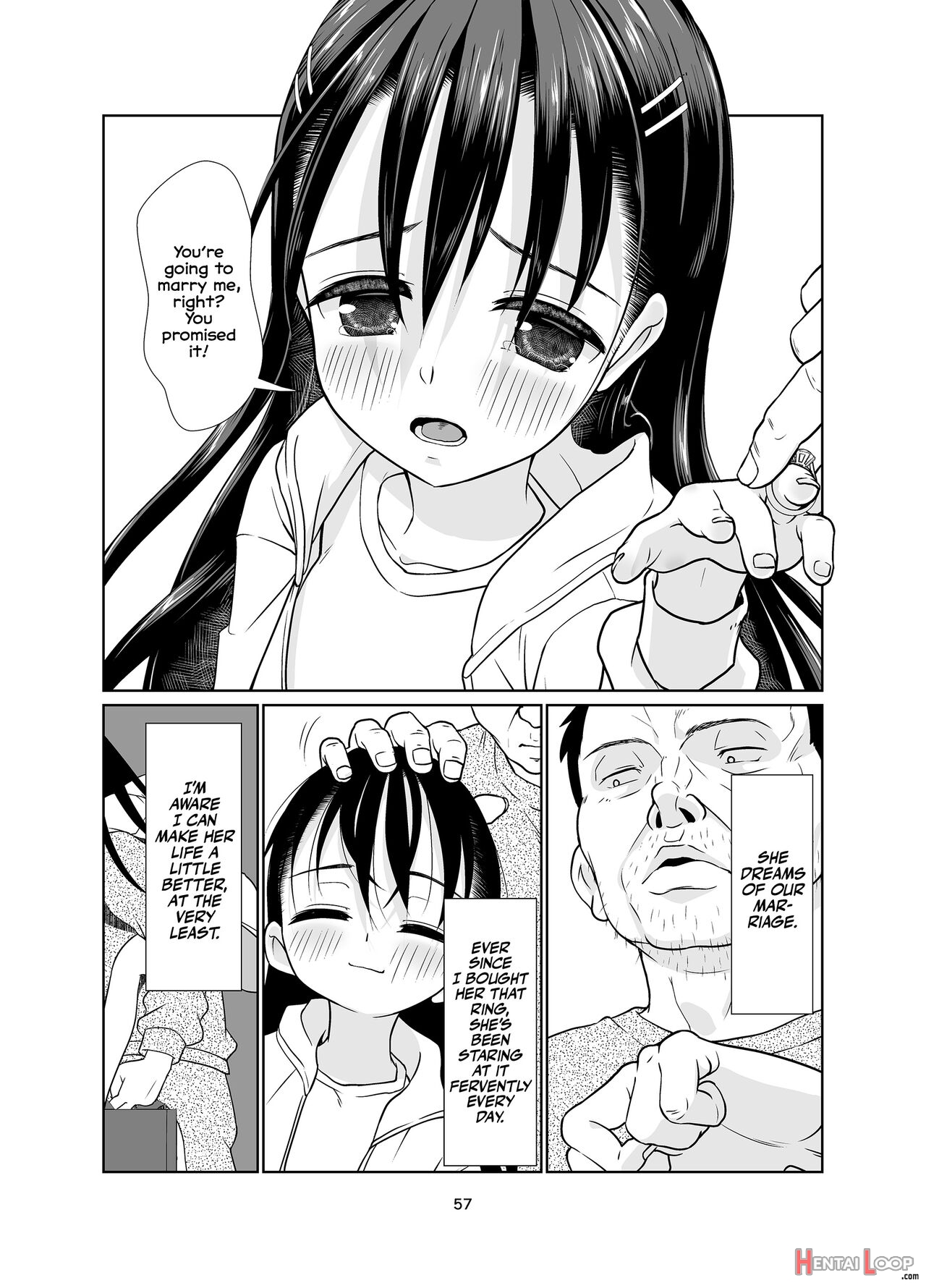 Uneven Tendency: The Case Of The Nine-year-old And Her Lolicon Lover! page 57