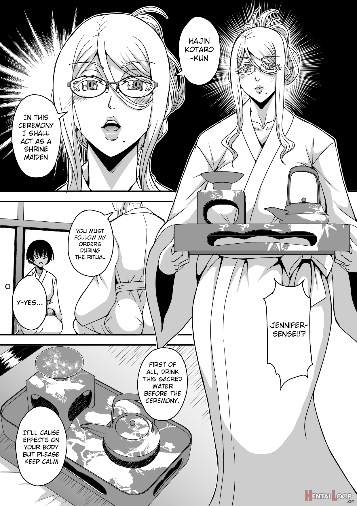 Bakunyuu Hitozuma Kinpatsu Gaikokujin Jokyoushi Ga Mura No Inshuu De Kasshoku Shota No Fudeoroshi O Suru Hanashi page 10