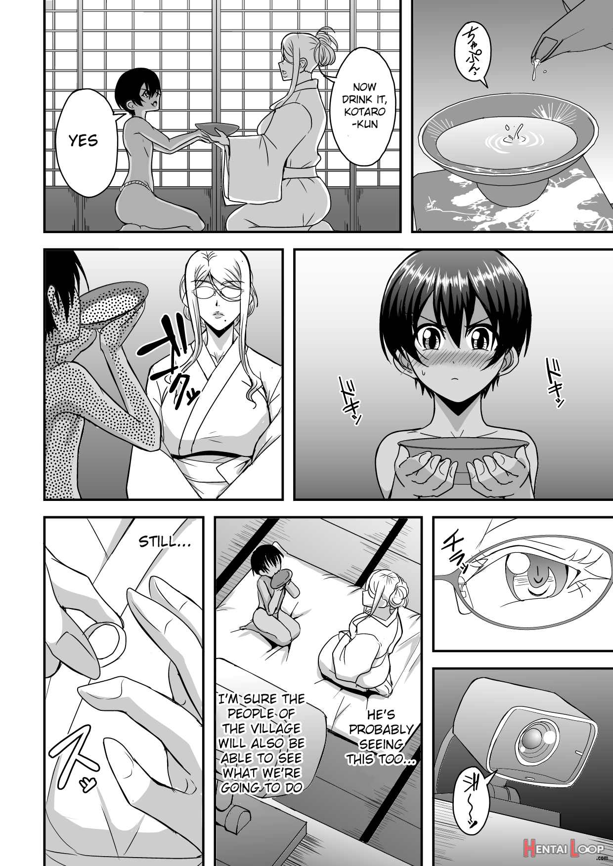 Bakunyuu Hitozuma Kinpatsu Gaikokujin Jokyoushi Ga Mura No Inshuu De Kasshoku Shota No Fudeoroshi O Suru Hanashi page 11