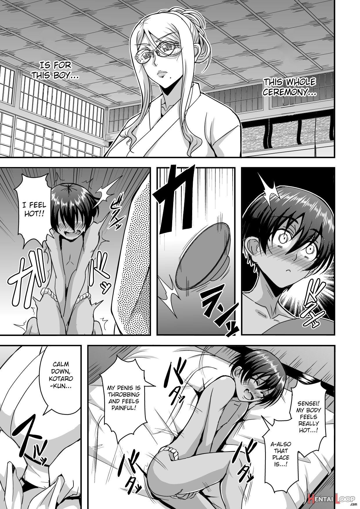 Bakunyuu Hitozuma Kinpatsu Gaikokujin Jokyoushi Ga Mura No Inshuu De Kasshoku Shota No Fudeoroshi O Suru Hanashi page 12