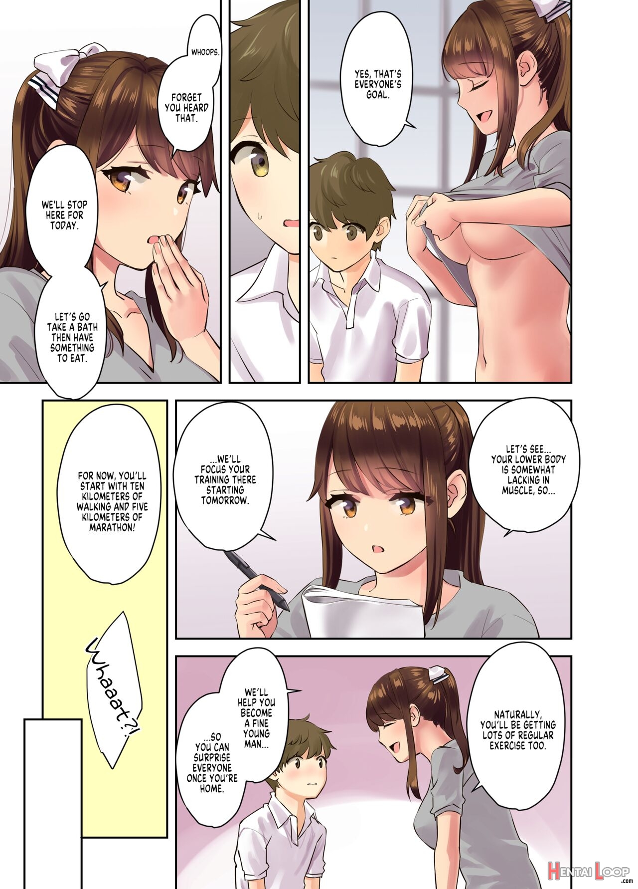 Ecchi Na Onee-san To Tairyoku Zukuri Gasshuku O Suru Hanashi. – Decensored page 31