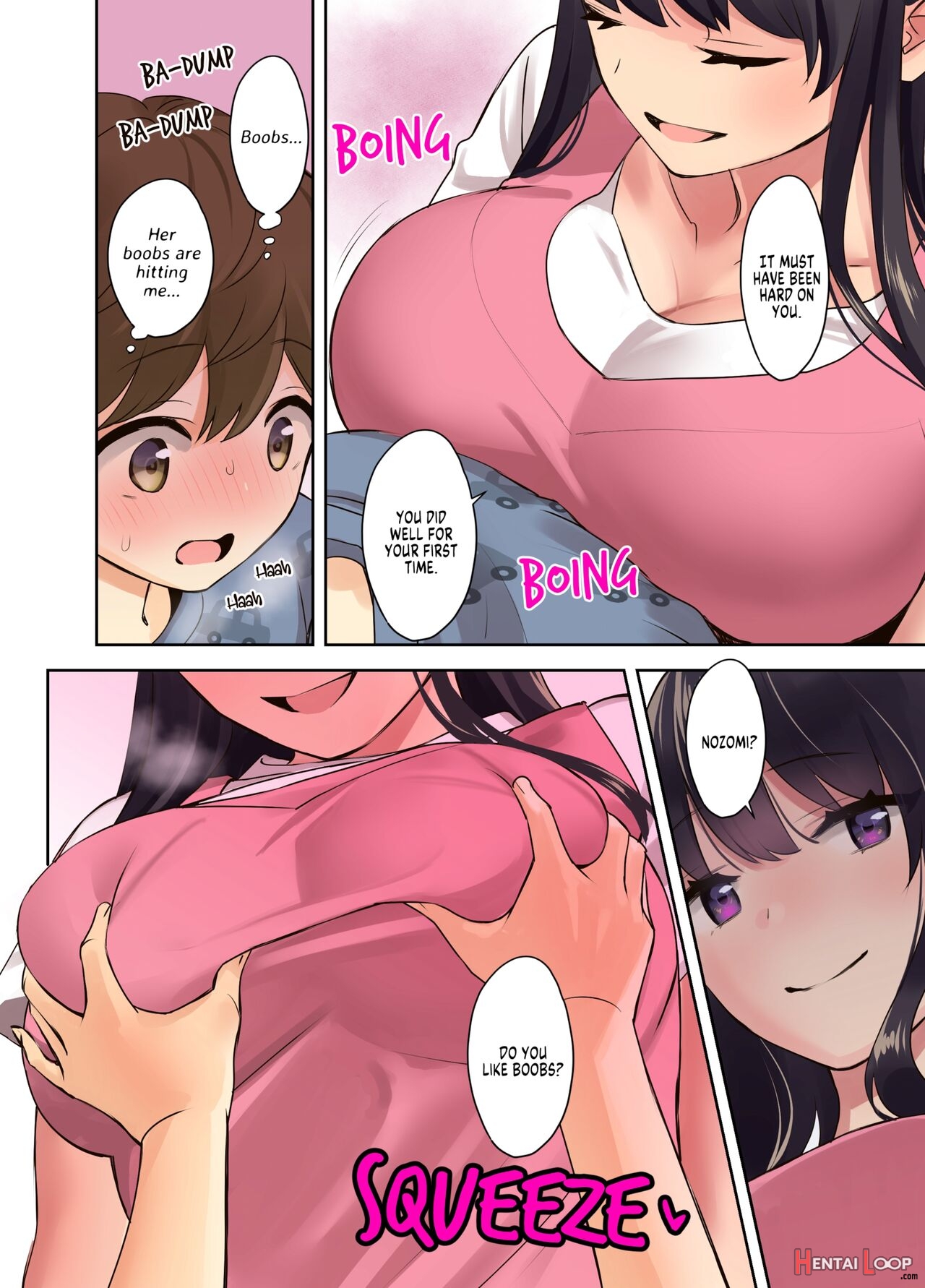 Ecchi Na Onee-san To Tairyoku Zukuri Gasshuku O Suru Hanashi. – Decensored page 34