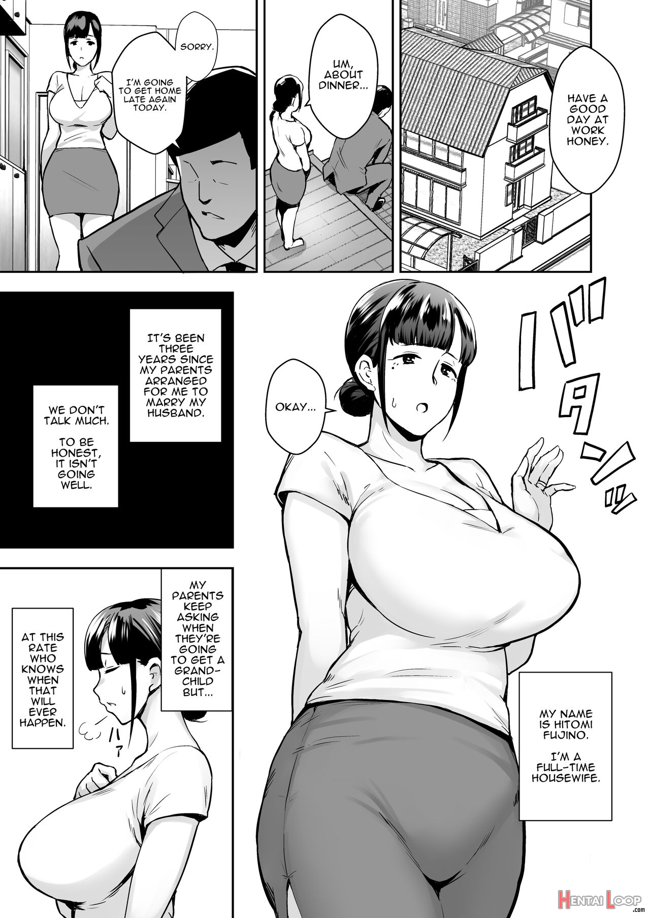 Housewife Ntr Stealing Hitomi - A Prim And Proper Housewife With Big Tits page 3
