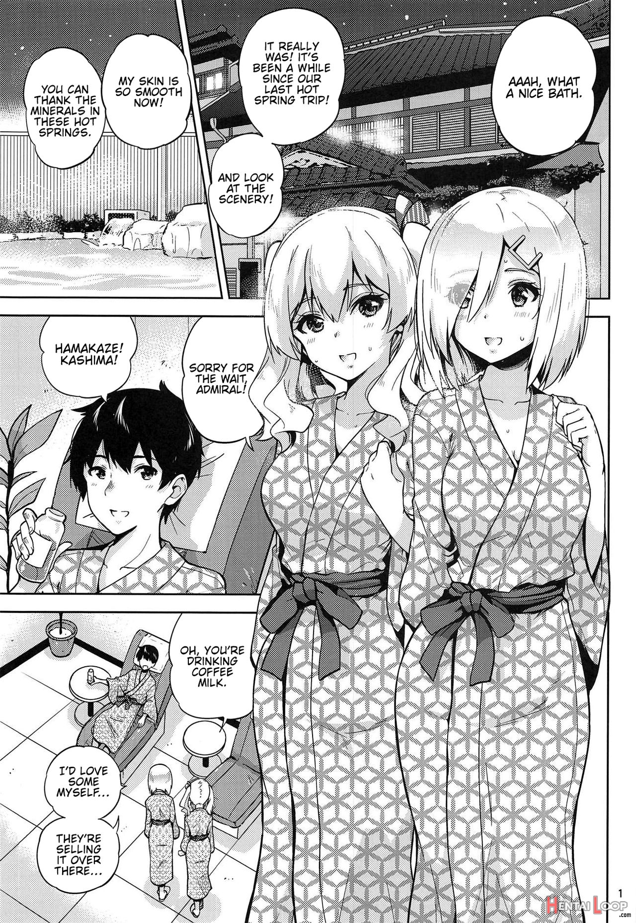 Kashima And Hamakaze In Hotspring Yukatas page 2