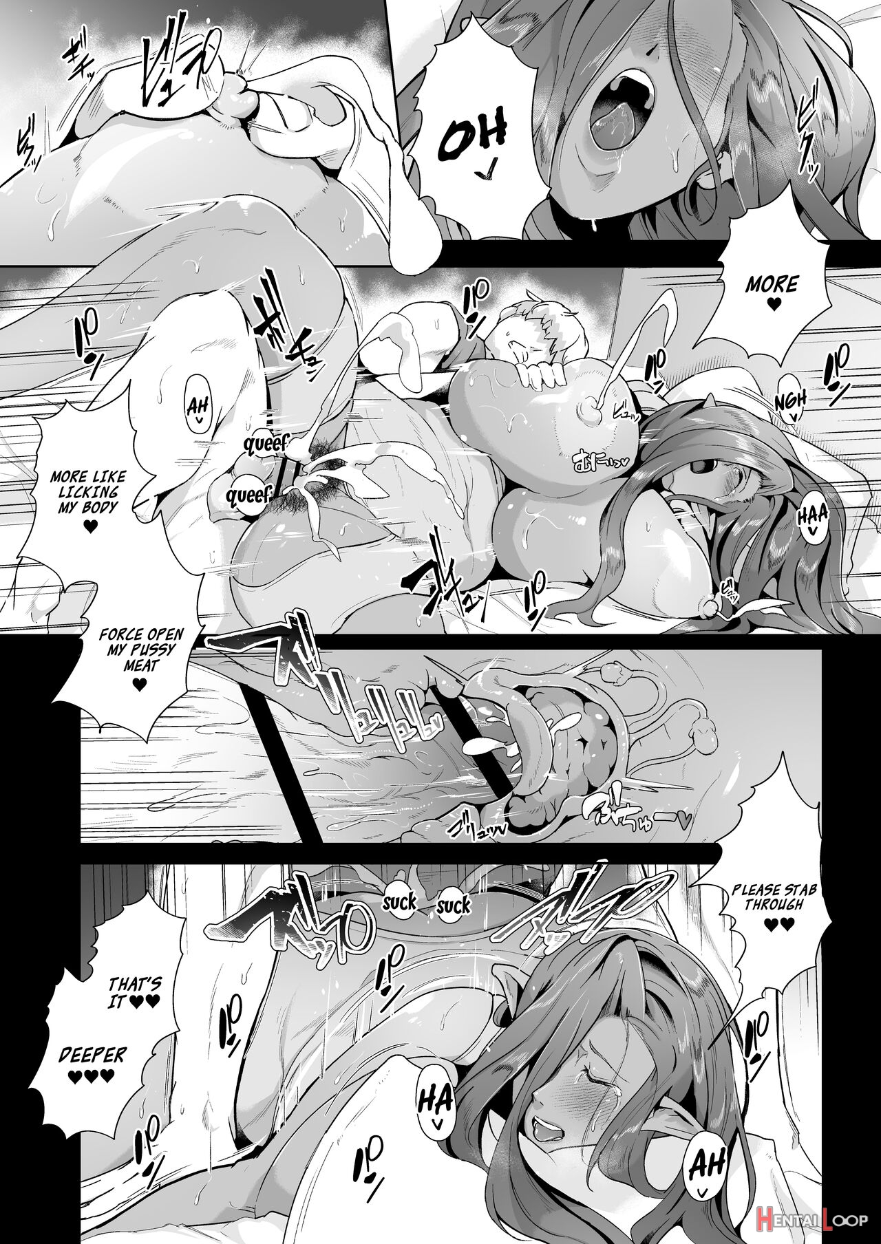 Mucchiri Dekachichi Dark Elf No Oba-san To Icha Love Fudeoroshi Seikatsu – Hairy Version page 21