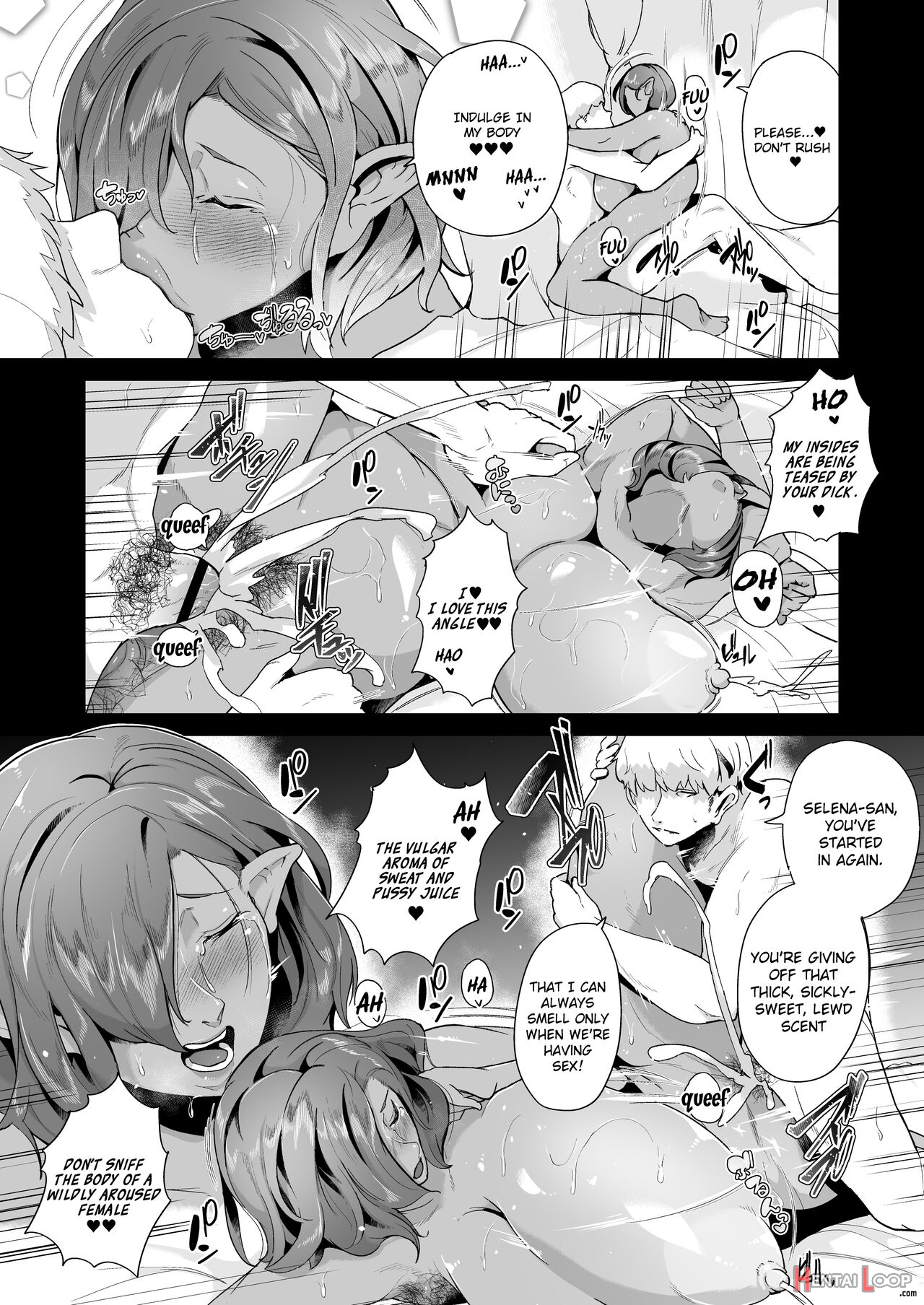 Mucchiri Dekachichi Dark Elf No Oba-san To Icha Love Fudeoroshi Seikatsu – Hairy Version page 34