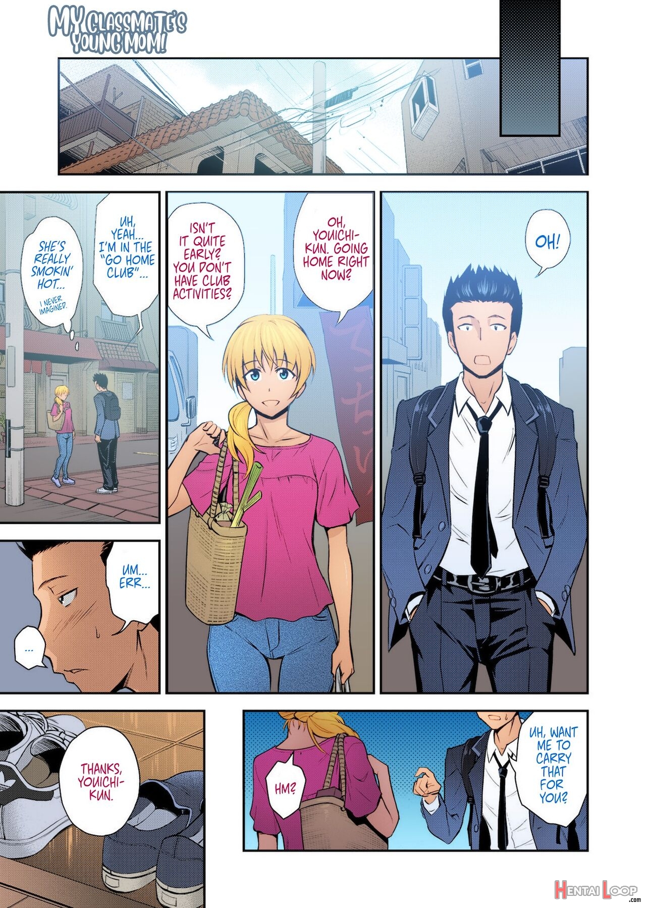 Doukyuusei No Wakai Haha - Colorized page 4