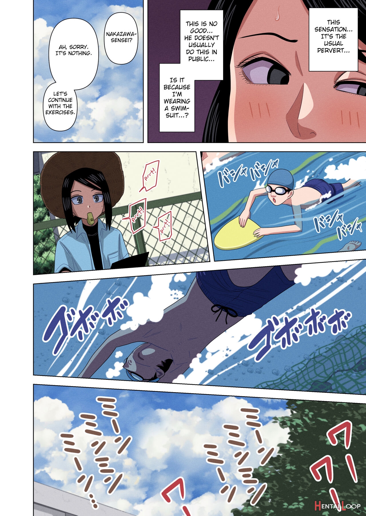 Jikan Teishi To Saimin To Toumei Ningen De Mizugi No Tannin No Sensei Wo Pool No Jugyo Chu Ni Okashi Makuru page 11