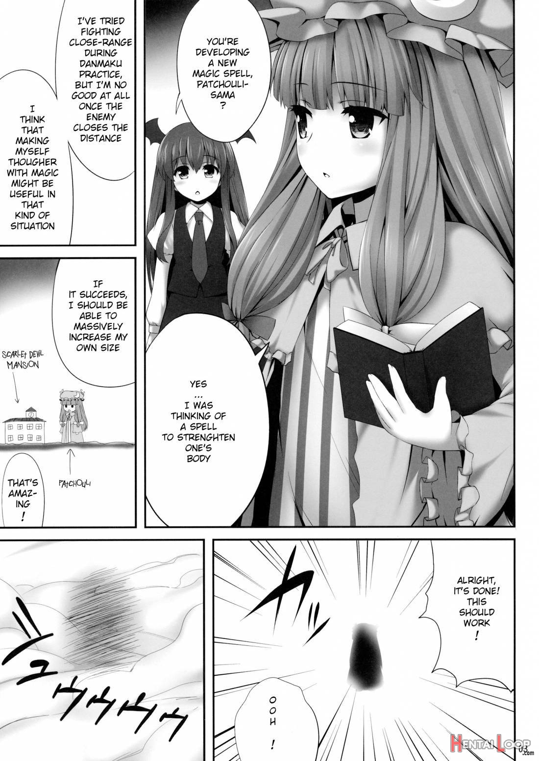 Kyonyuu Chara To Kashita Patchouli No Ero Hon page 2