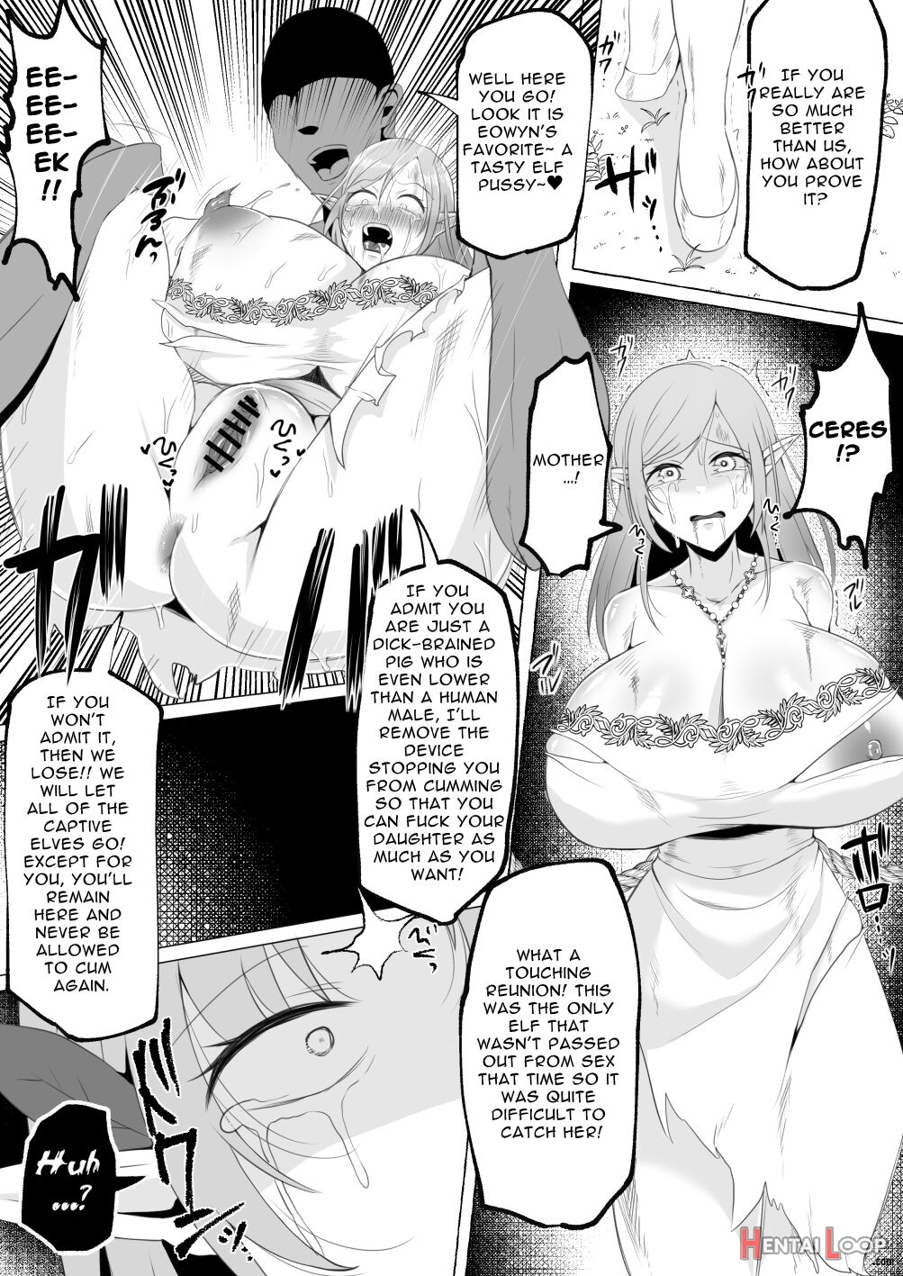 Mikudashiteta Otoko Ika No Gehin Chinpo Nou Ni Natte Elf Bijo-tachi Ni Nakadashi Shimakutta Ageku Shasei No Tame Ni Buzama Sarashite Daiji Na Kuni Made Horoboshichau Hanashi page 34