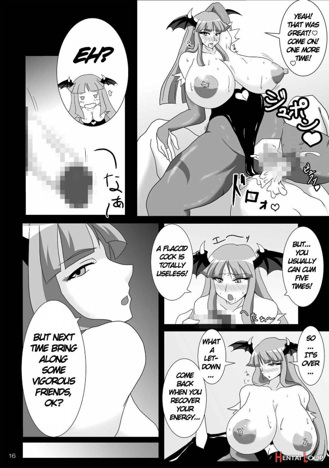 Saigo No Itteki Made Shiborasete Morrigan No Sukebe Sugiru Jittai page 15