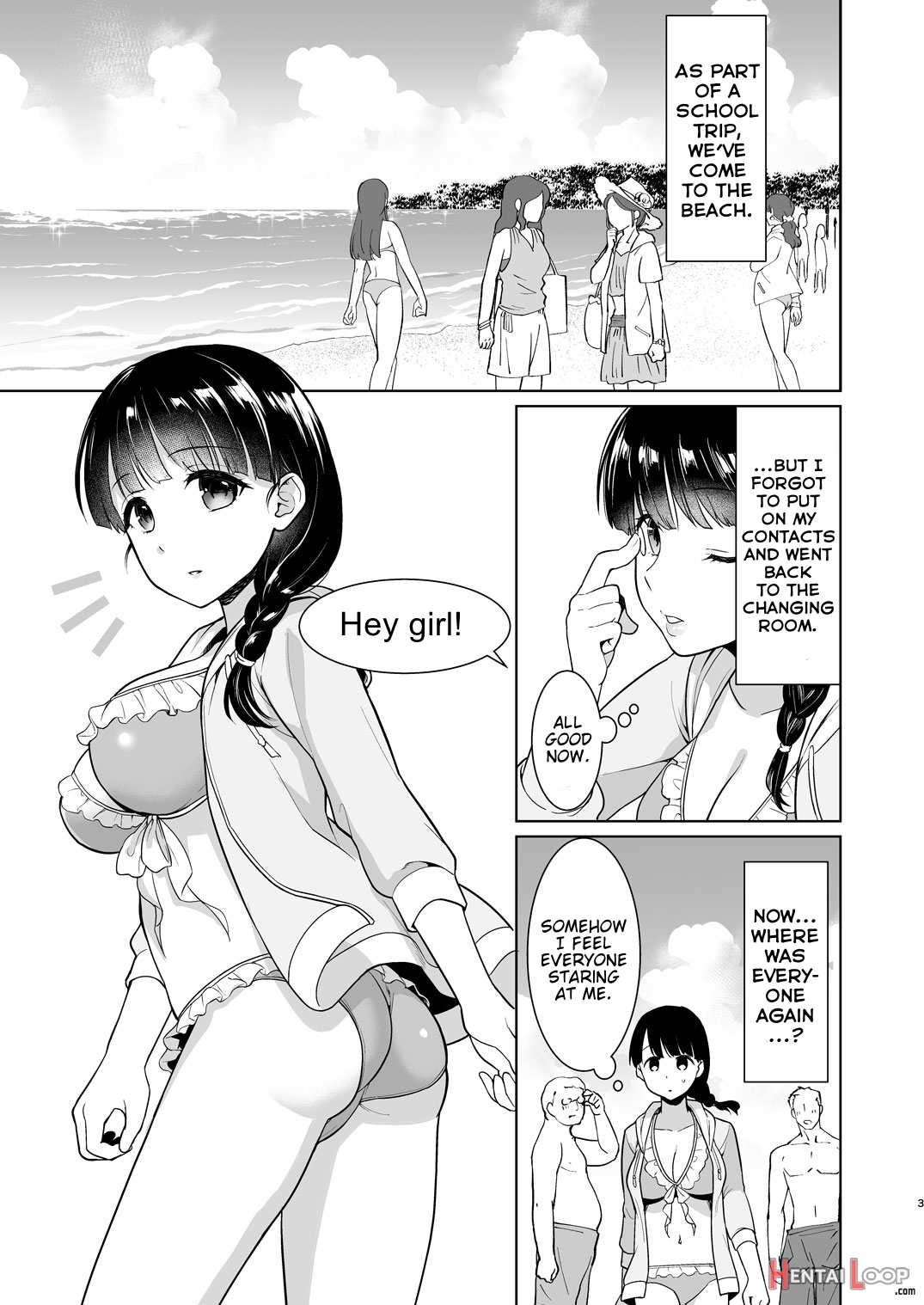 Iya Da To Ienai Jimikei Shoujo To Hamabe No Gaikokujin Ryokoukyaku page 2