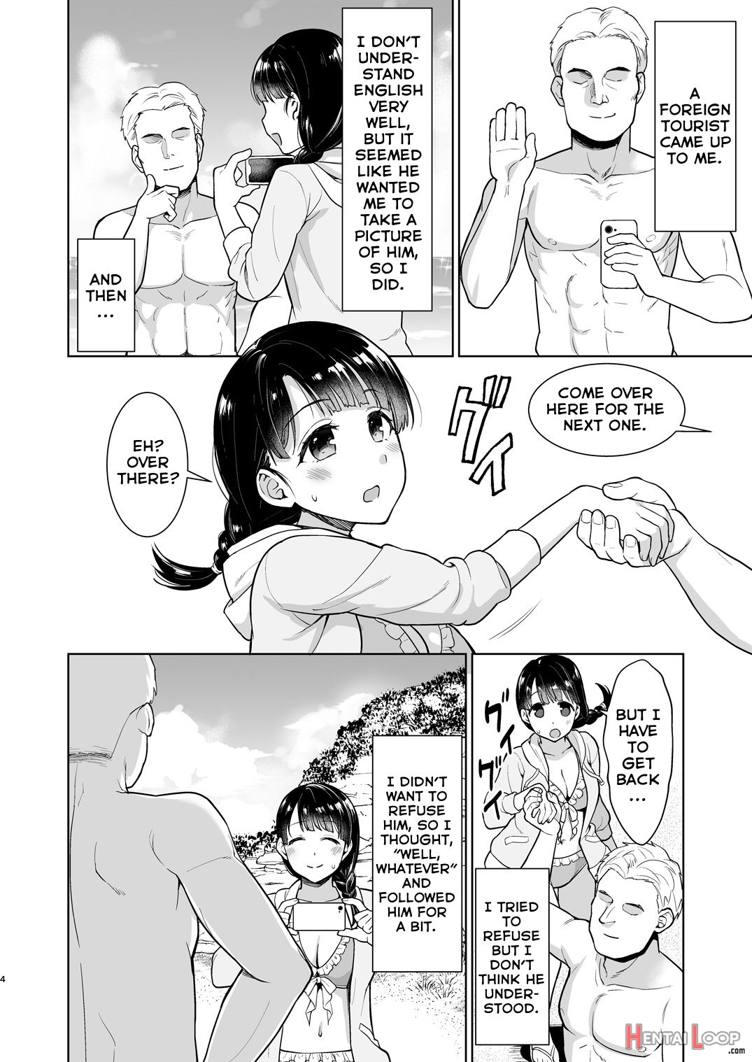 Iya Da To Ienai Jimikei Shoujo To Hamabe No Gaikokujin Ryokoukyaku page 3